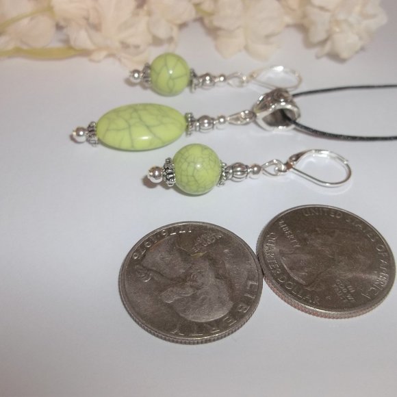 Jewelry Set Matching Earrings Necklace Beaded Handmade Accessory Gift Girl 6207 - Picture 3 of 9